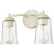 Abilene 2 Light 15 inch Cottage White Vanity Light Wall Light